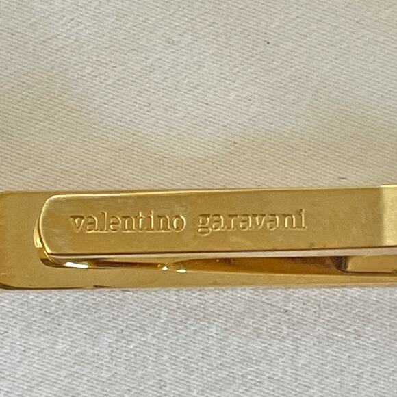 FERRAGAMO Silk Tie and VALENTINO Vintage Gold Tie Clip - Picture 5 of 12